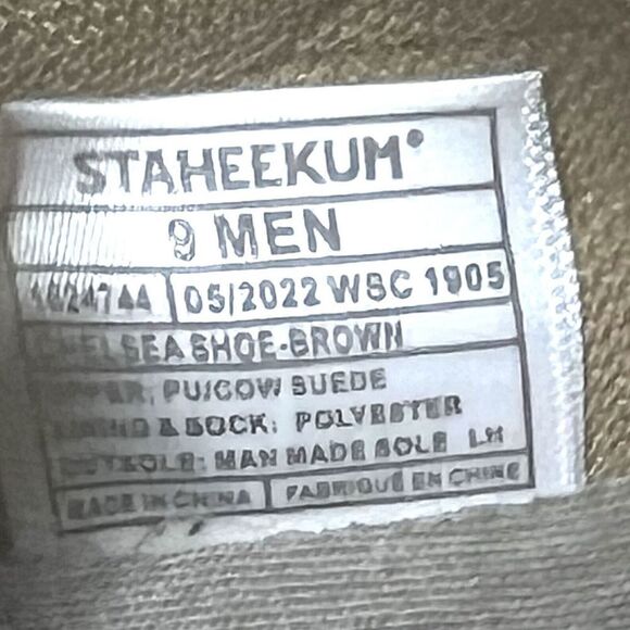 Staheekum Shoes Brown Comfort Casual Suede Leather Men's Size 9 Sneakers Slip On - Picture 10 of 11